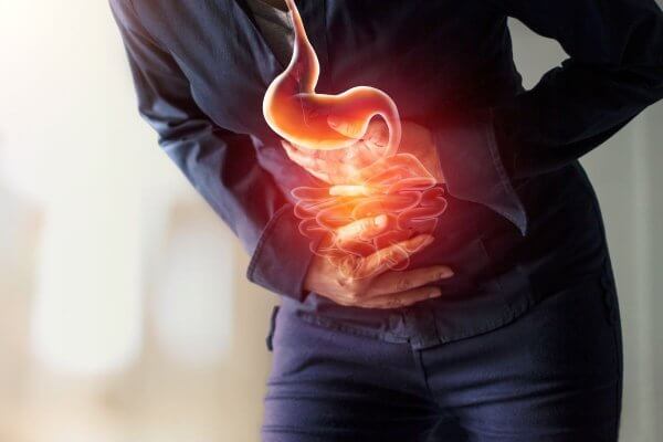 image of the stomach depicting how stomach acid burns in indigestion 