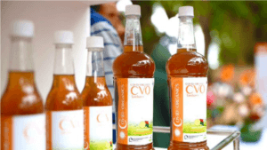 Bottles containing a brown liquid - Madagascar Covid Organics