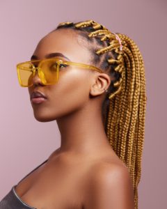 Natural black skin shines